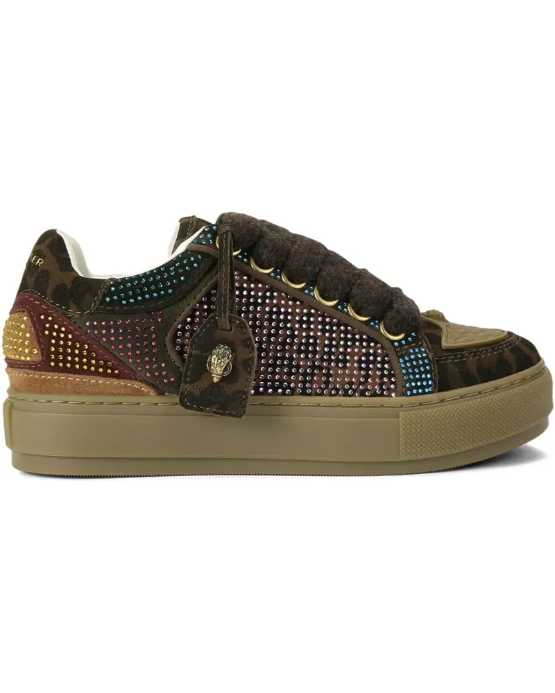 Kurt Geiger Southbank Tag Sneakers mit Leoparden-Print - Braun Braun
