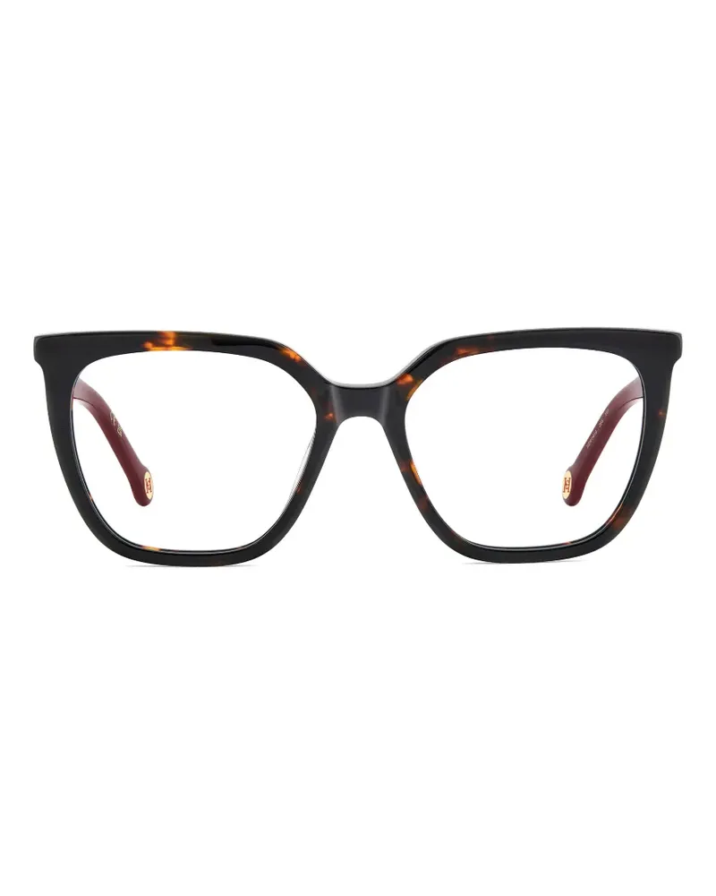 Carolina Herrera New York Eckige Brille in Schildpattoptik - Braun Braun