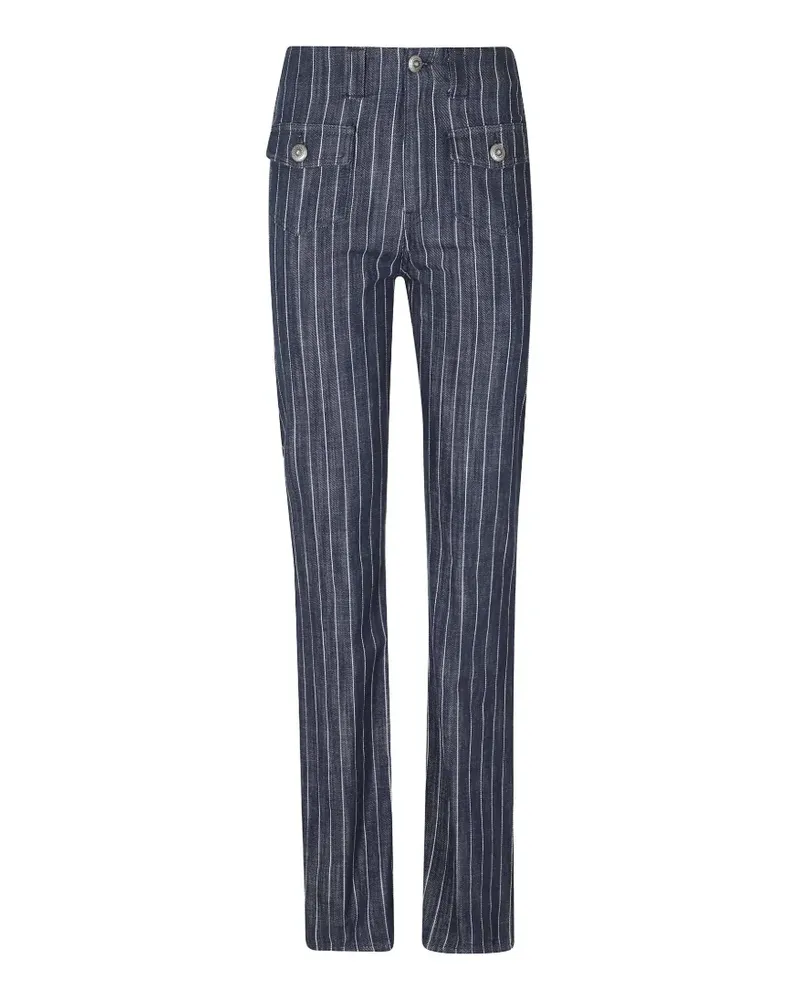 Dondup Jeans mit aufgesetzten Taschen und Nadelstreifen - Blau Blau