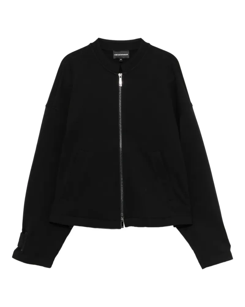 Emporio Armani Jacke aus bi-elastischem Jersey - Schwarz Schwarz