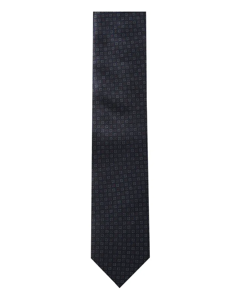 Corneliani Geometrisch gemusterte Krawatte - Blau Blau
