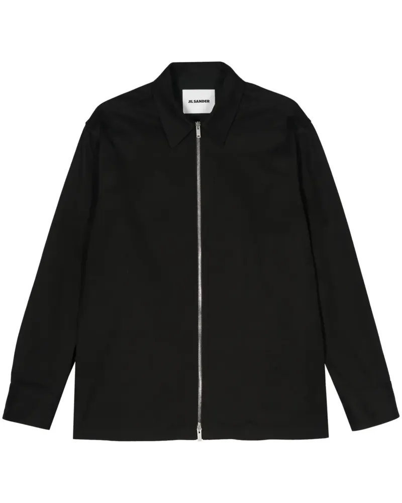 Jil Sander Hemdjacke mit Reißverschluss - Schwarz Schwarz