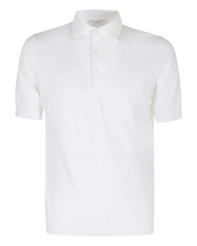 Filippo de Laurentiis Klassisches Poloshirt - Weiß Weiß