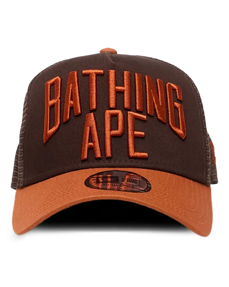 BAPE x New Era 9Forty Hut mit Logo-Stickerei - Braun Braun