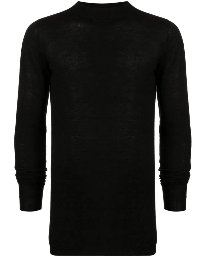 Rick Owens Semi-transparenter Kaschmirpullover - Schwarz Schwarz