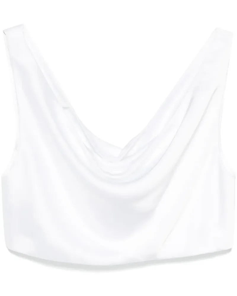 Norma Kamali Maria Cropped-Top - Weiß Weiß