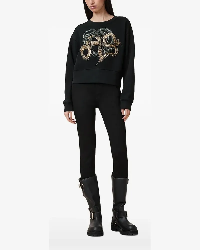 AllSaints Sweatshirt mit Pailletten - Schwarz Schwarz