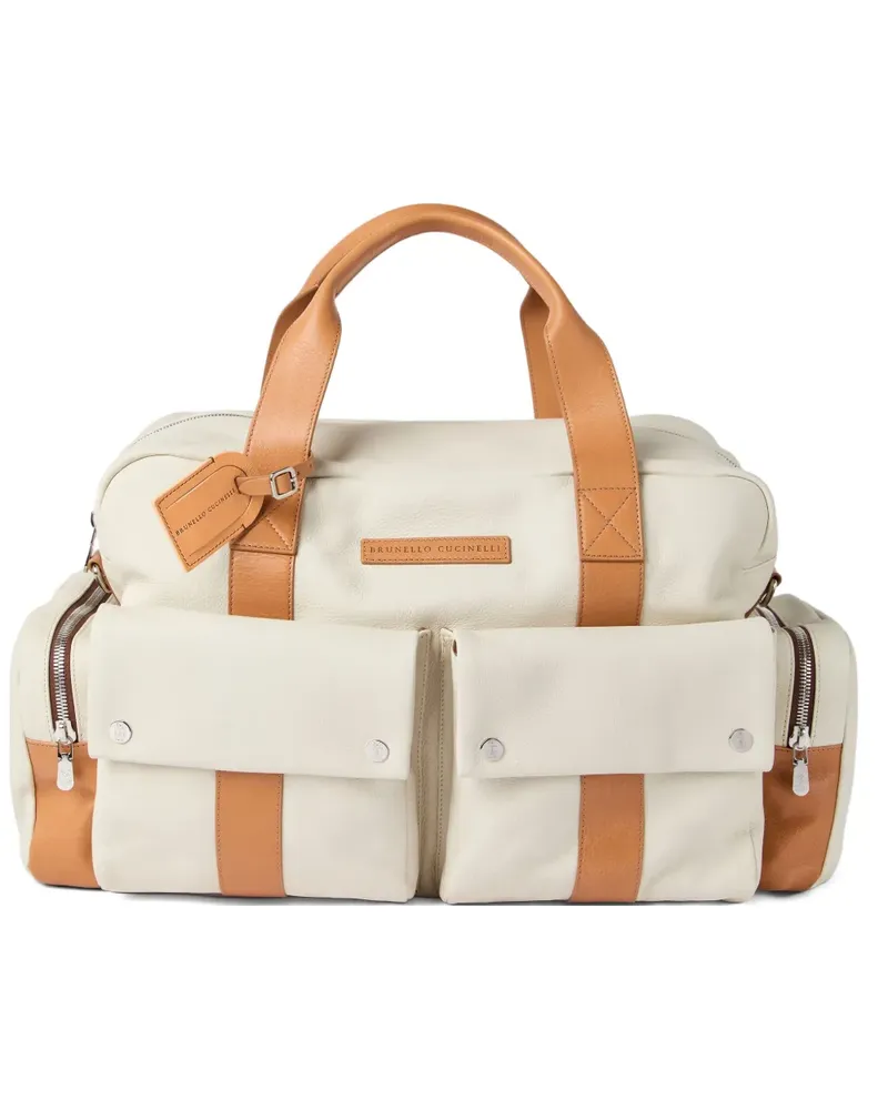 Brunello Cucinelli Reisetasche mit mehreren Fächern - Nude Nude