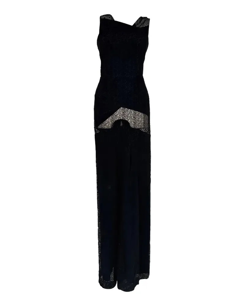 Roland Mouret Agnus eyelet lace maxi dress - Schwarz Schwarz