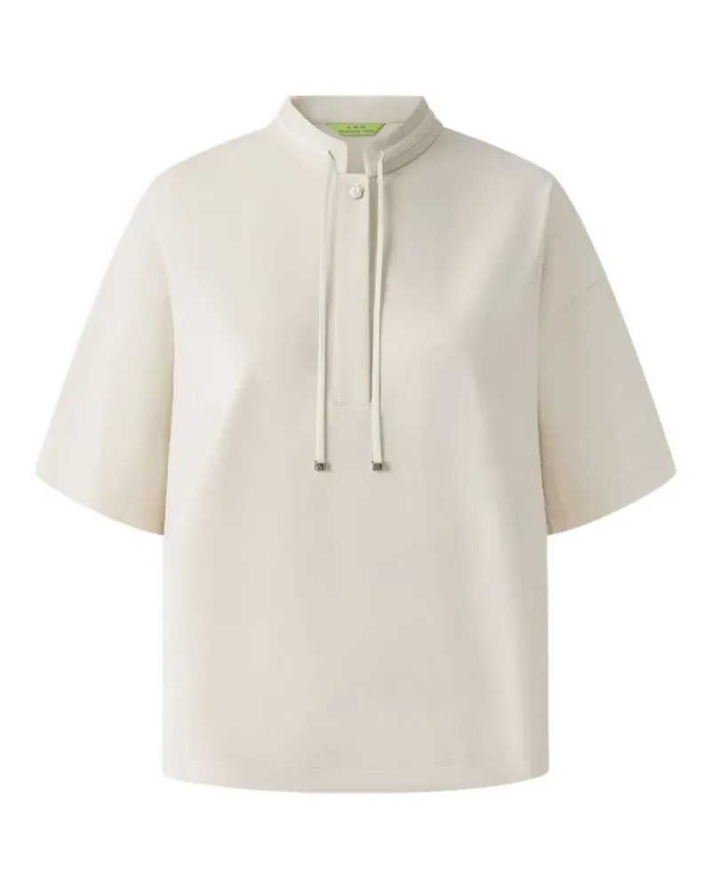 Shanghai Tang Bluse mit Stehkragen - Nude Nude