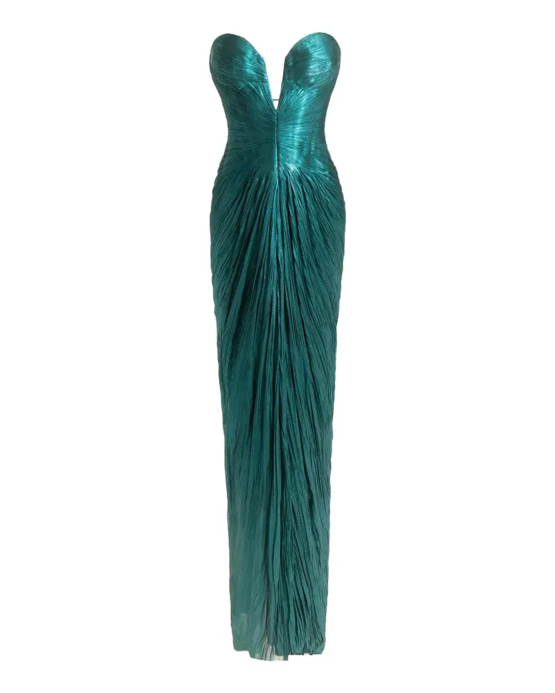 Maria Lucia Hohan Schulterfreies Yua Abendkleid - Grün Grün