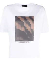 Fabiana Filippi T-Shirt mit grafischem Print Weiß