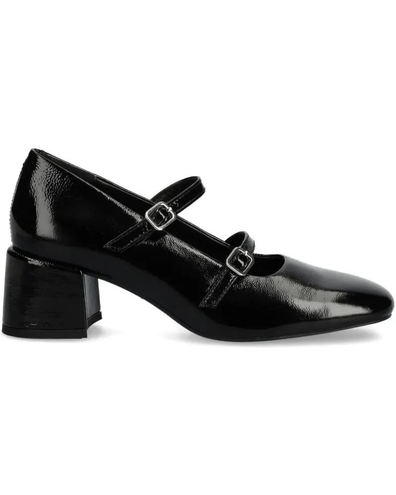 Vagabond Adison Lackpumps mit doppelter Schnalle 55mm - Schwarz Schwarz