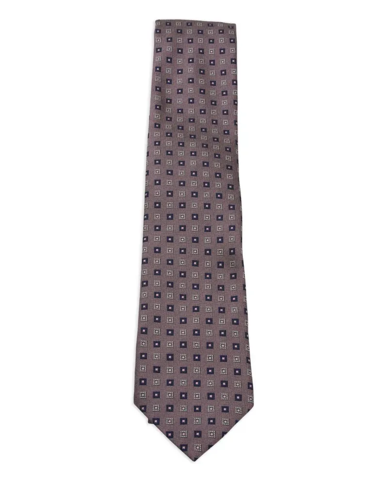 Ermenegildo Zegna Geometrisch gemusterte Krawatte - PI1 LIGHT PINK Pi1