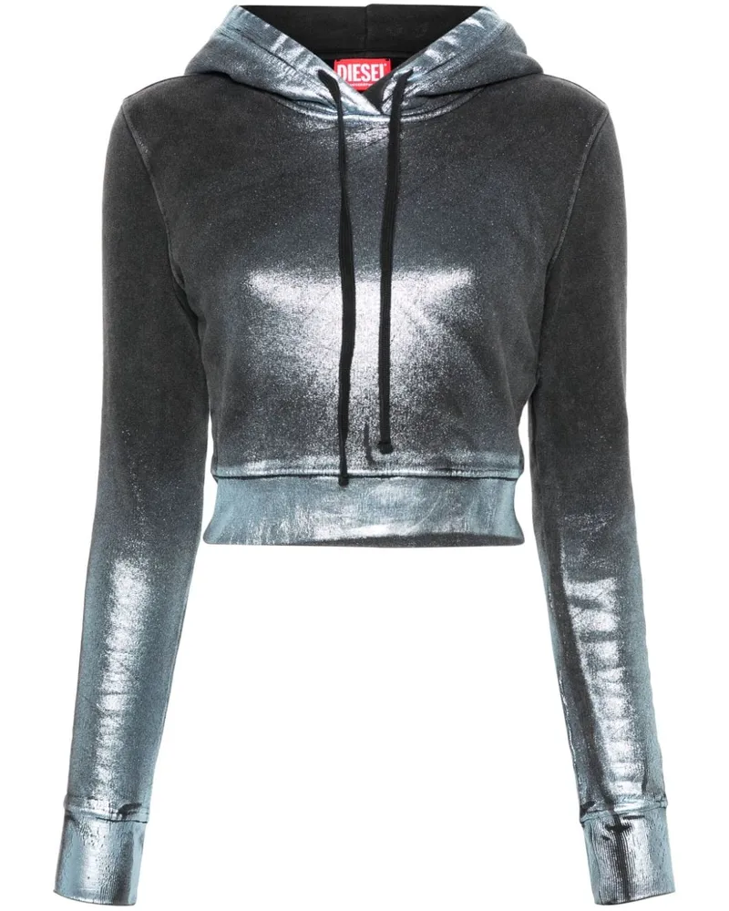 Diesel F-Slimmy Cropped-Kapuzenpullover - Blau Blau