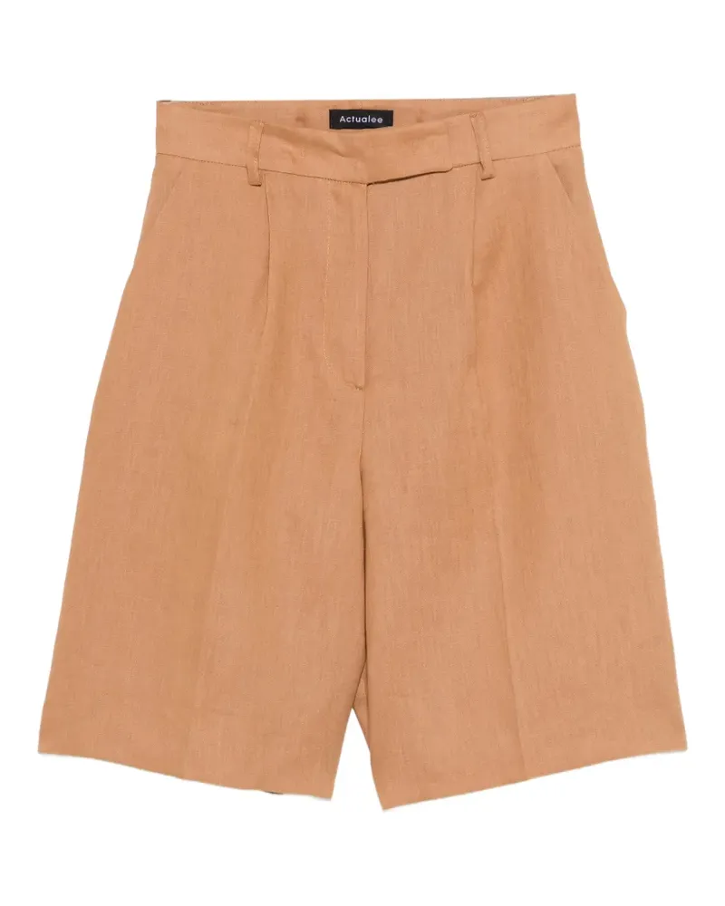 ACTUALEE pleated shorts - Nude Nude