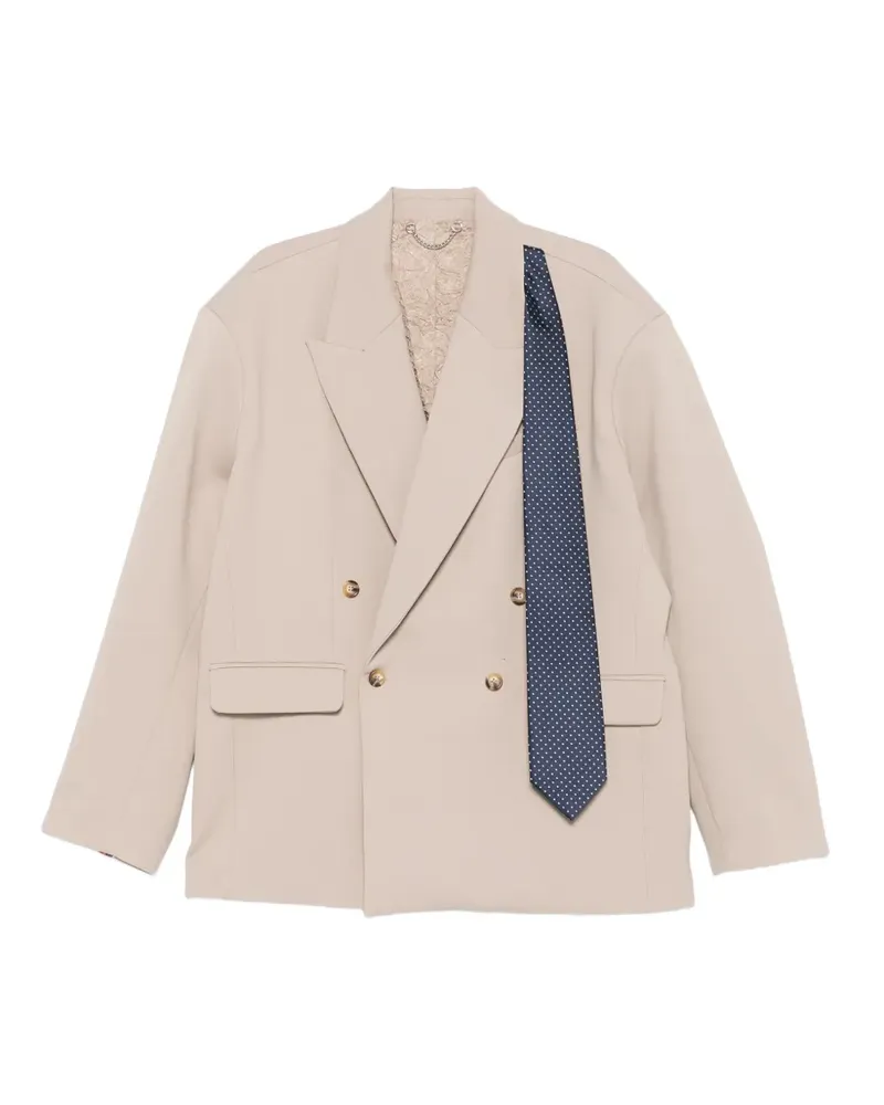 Charles Jeffrey Loverboy Doppelreihige Jacke - Nude Nude