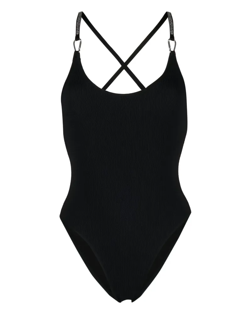 Heron Preston Badeanzug mit Strass - Schwarz Schwarz