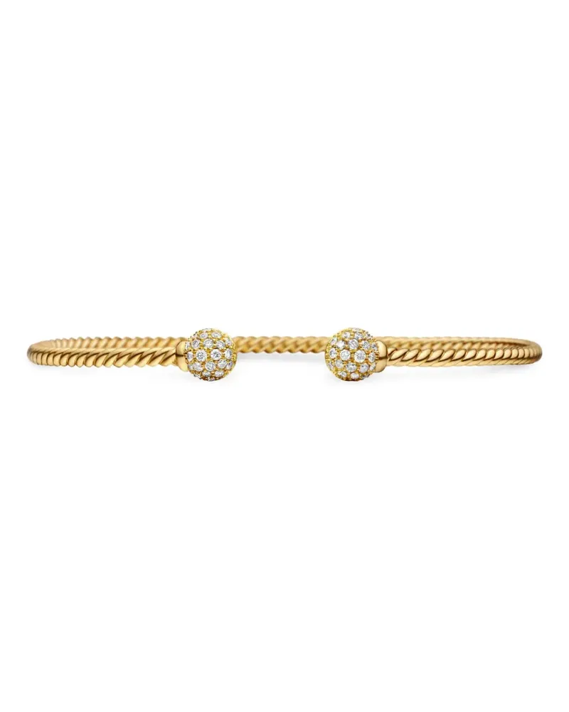 David Yurman 18kt Solari Cablespira Gelbgoldarmband mit Diamanten (2,3mm Gold