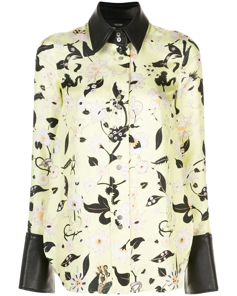ELLERY Bluse mit Blumen-Print - Gelb Gelb