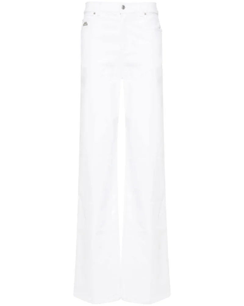 Alexander McQueen Jeans mit Logo-Schild - Weiß Weiß