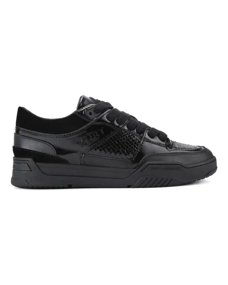 Kurt Geiger Hatton Sneakers mit Schlangen-Prägung - Schwarz Schwarz