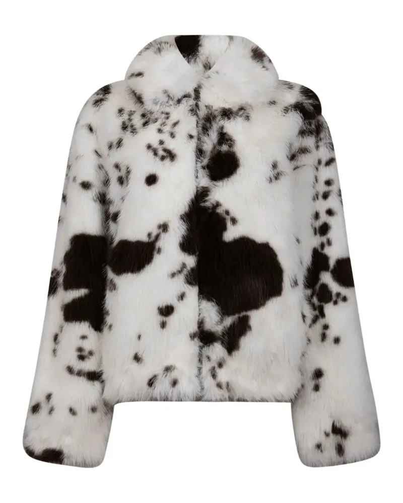 MC2 Saint Barth Jacke mit Kuh-Print - Weiß Weiß