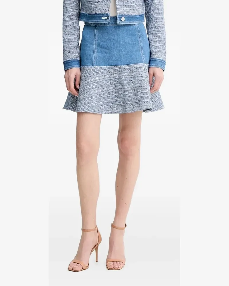 Guess Minirock mit Tweed-Einsatz - Blau Blau