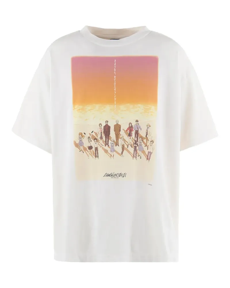 SAINT MXXXXXX x Geeks Rule Evengelion graphic-print T-shirt - Weiß Weiß