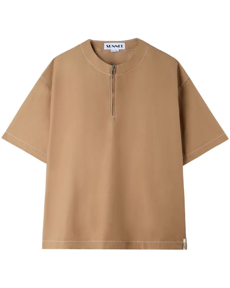 SUNNEI T-Shirt mit Reißverschluss - Nude Nude