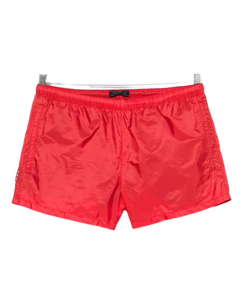 Prada Badeshorts mit Logo - Rot Rot