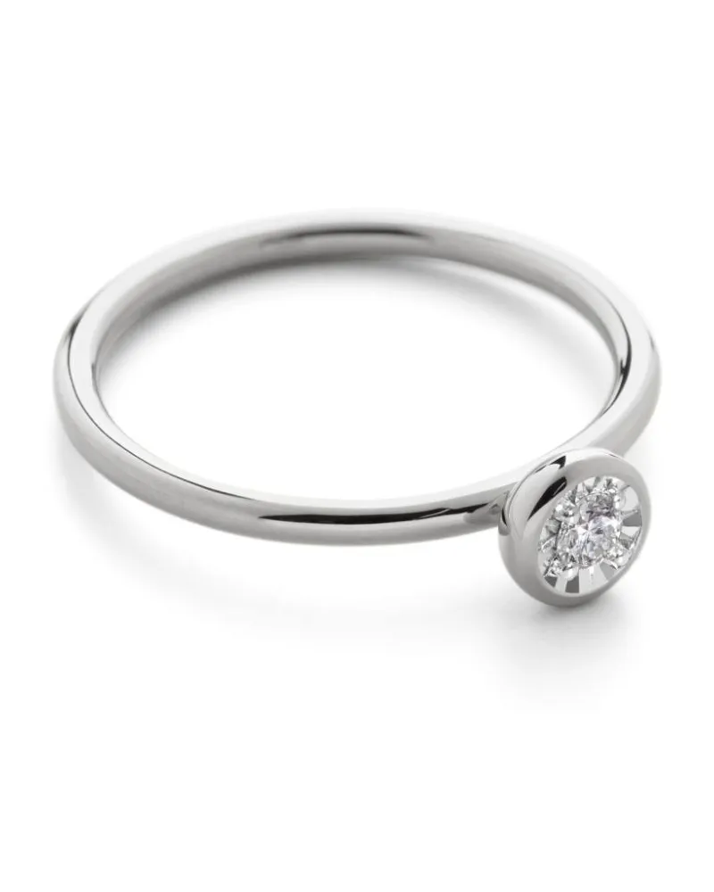 Monica Vinader Solitaire Ring - Silber Silber