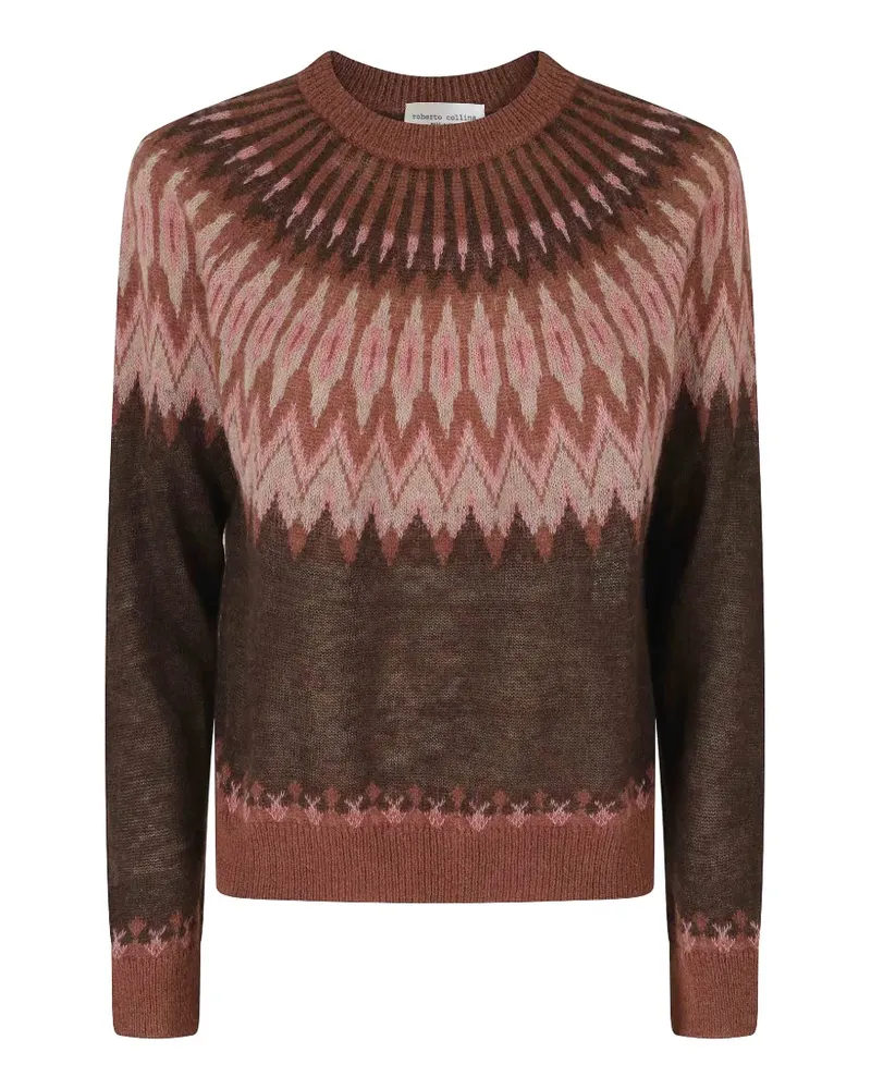 Roberto Collina Pullover mit Fair-Isle-Muster - Braun Braun