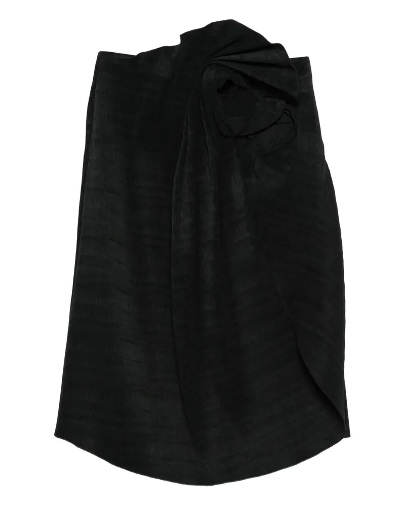 Magda Butrym Rock mit Blumenmuster - Schwarz Schwarz