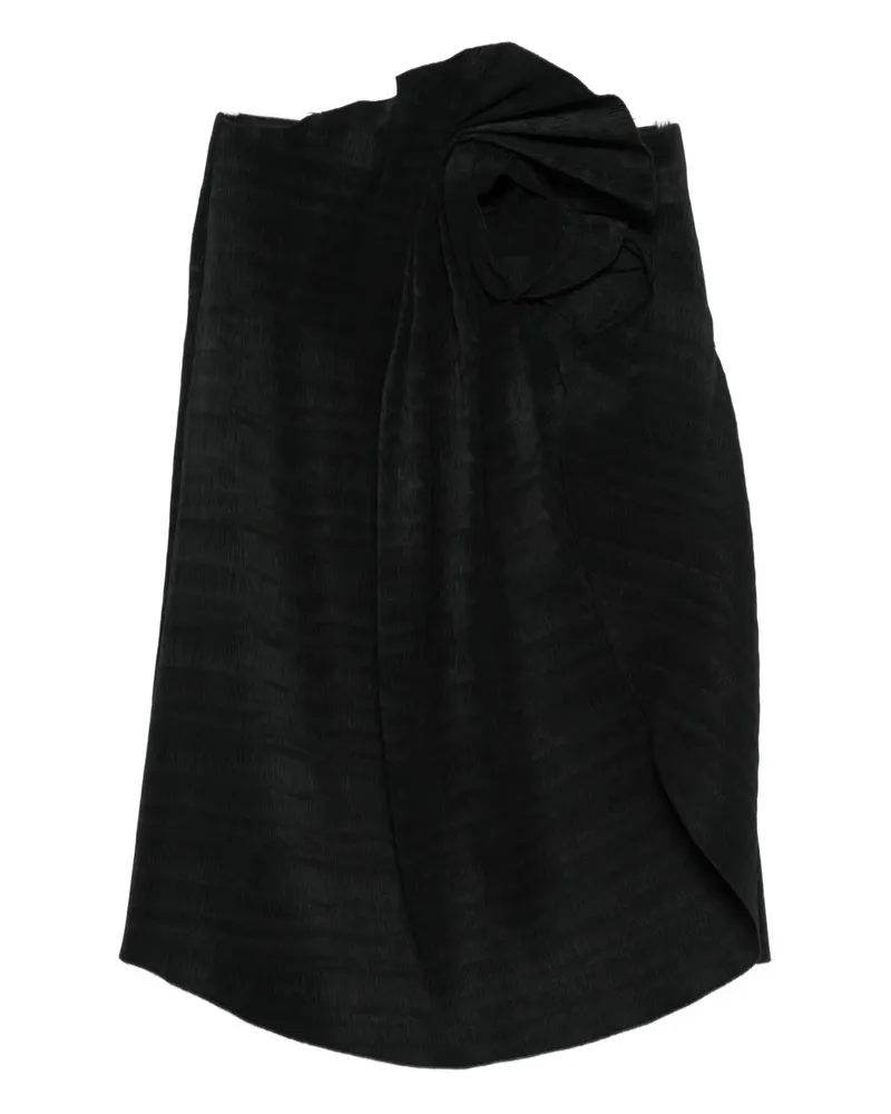 Magda Butrym Rock mit Blumenmuster - Schwarz Schwarz