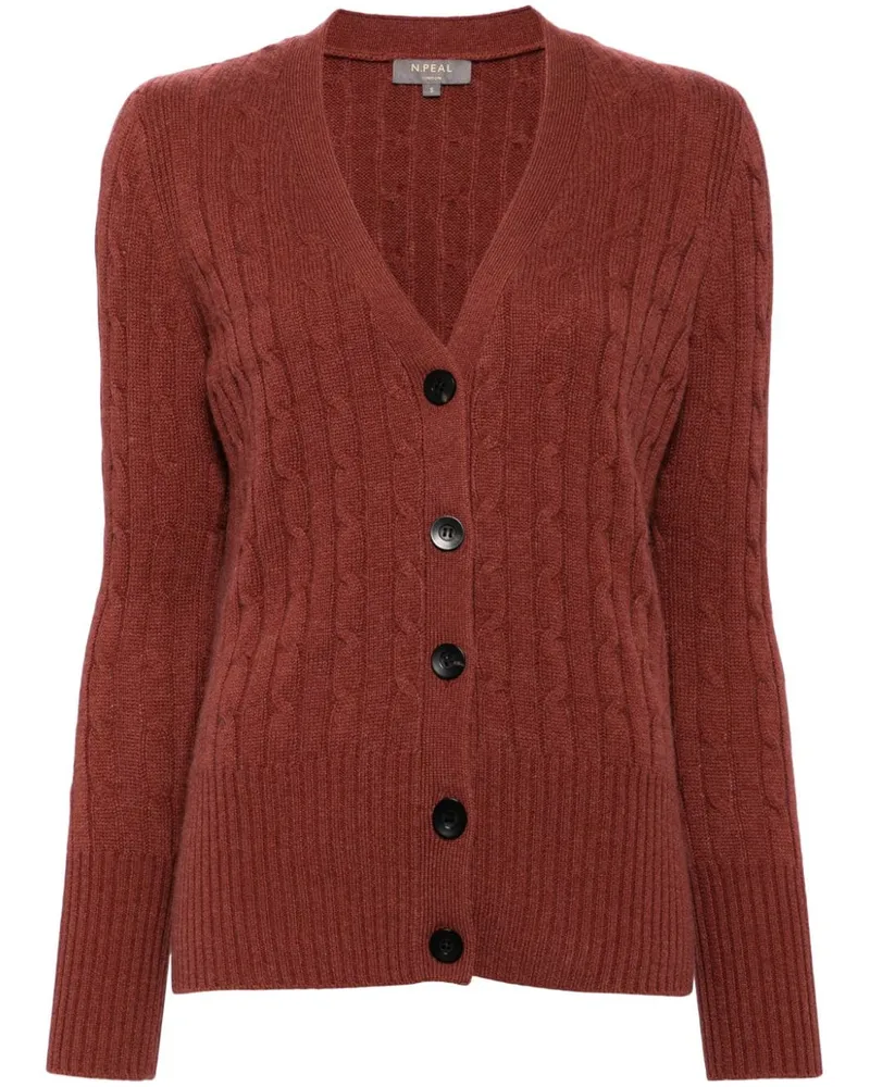 N.Peal Clara Kaschmir-Cardigan - Rot Rot