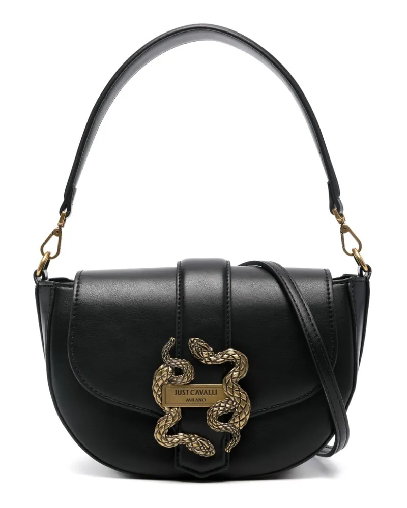 Just Cavalli Iconic-Snake Schultertasche - Schwarz Schwarz