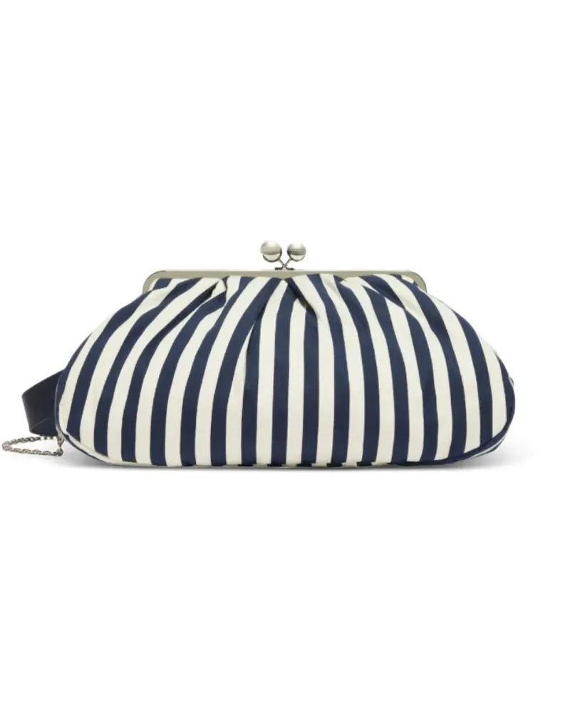 Max Mara striped top handle shoulder bag - Blau Blau