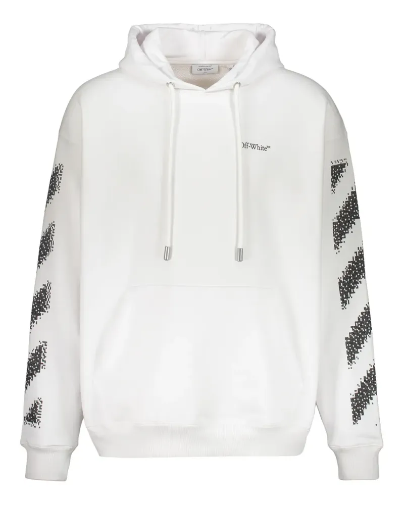 OFF-WHITE logo-print hoodie - Weiß Weiß