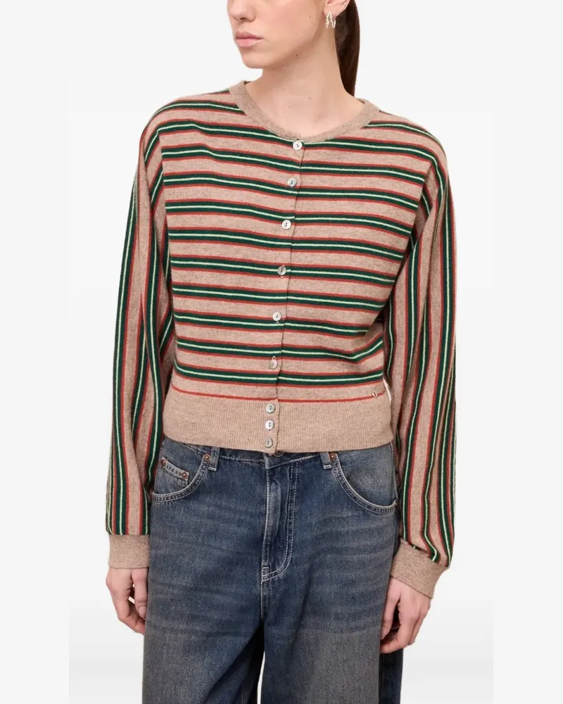 ottod’Ame Gestreifter Cardigan - Nude Nude