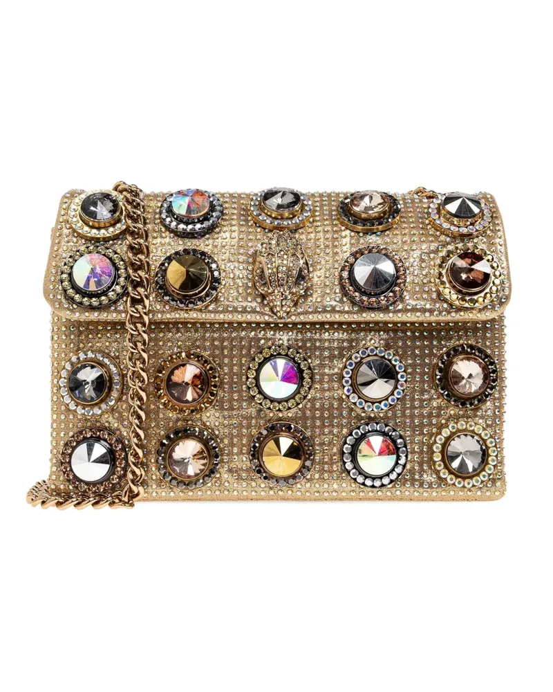 Kurt Geiger Mittelgroße Kensington Octavia Schultertasche mit Kristallen - Gold Gold