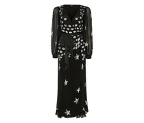 Etoile Wickelkleid mit Paillettenstern - Schwarz