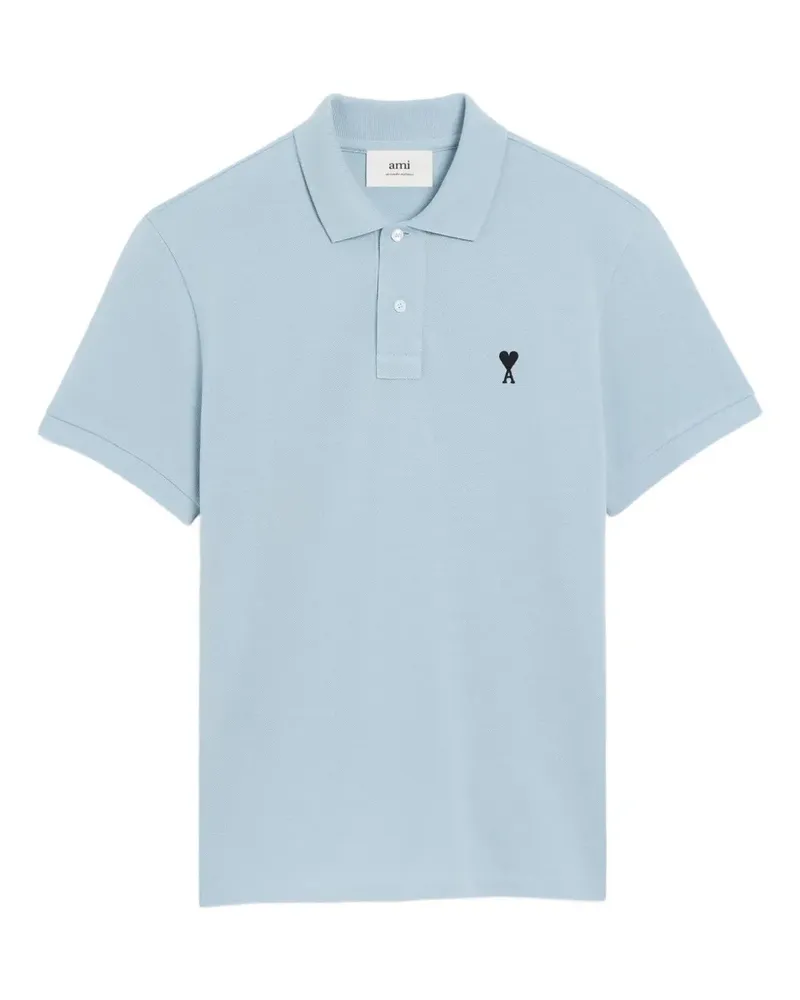 AMI Paris Poloshirt mit Ami de Coeur-Stickerei - Blau Blau