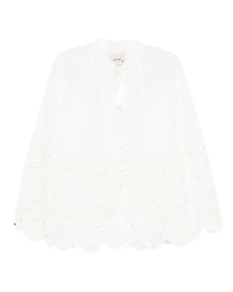 Bambah Eyelet Bluse - Weiß Weiß