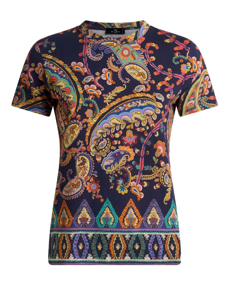Etro floral paisley medallion-motif T-shirt - Violett Violett