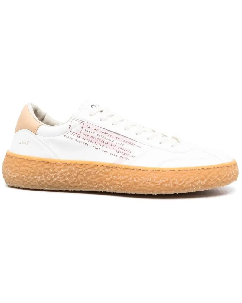 Puraai Sneakers mit Slogan-Print - Weiß Weiß