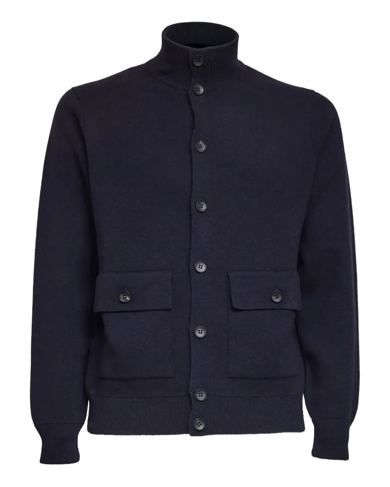 Filippo de Laurentiis Geknöpfter Pullover mit Vordertasche - Blau Blau