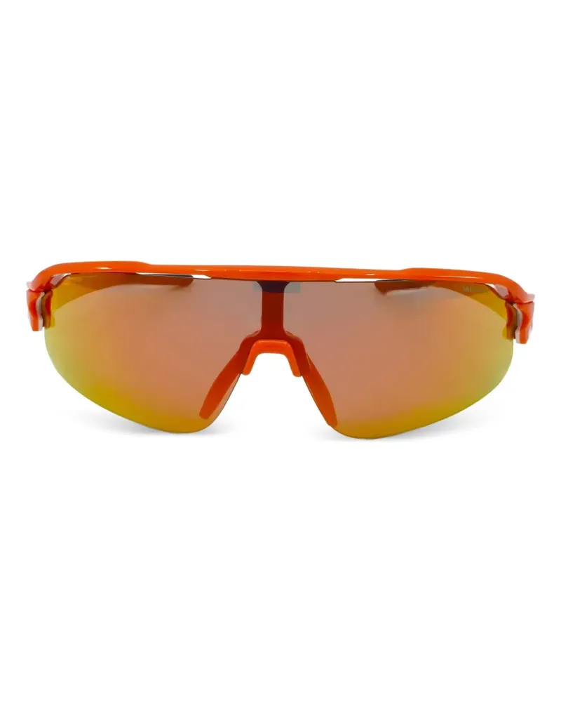 Nike Flyfree Shield Team Sonnenbrille mit geometrischem Gestell - Orange Orange