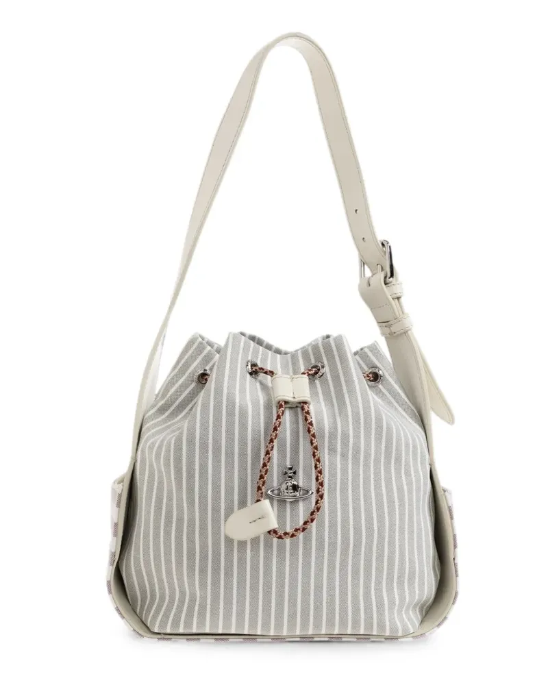Vivienne Westwood Gestreifte Stacey Tote Bag - Grau Grau