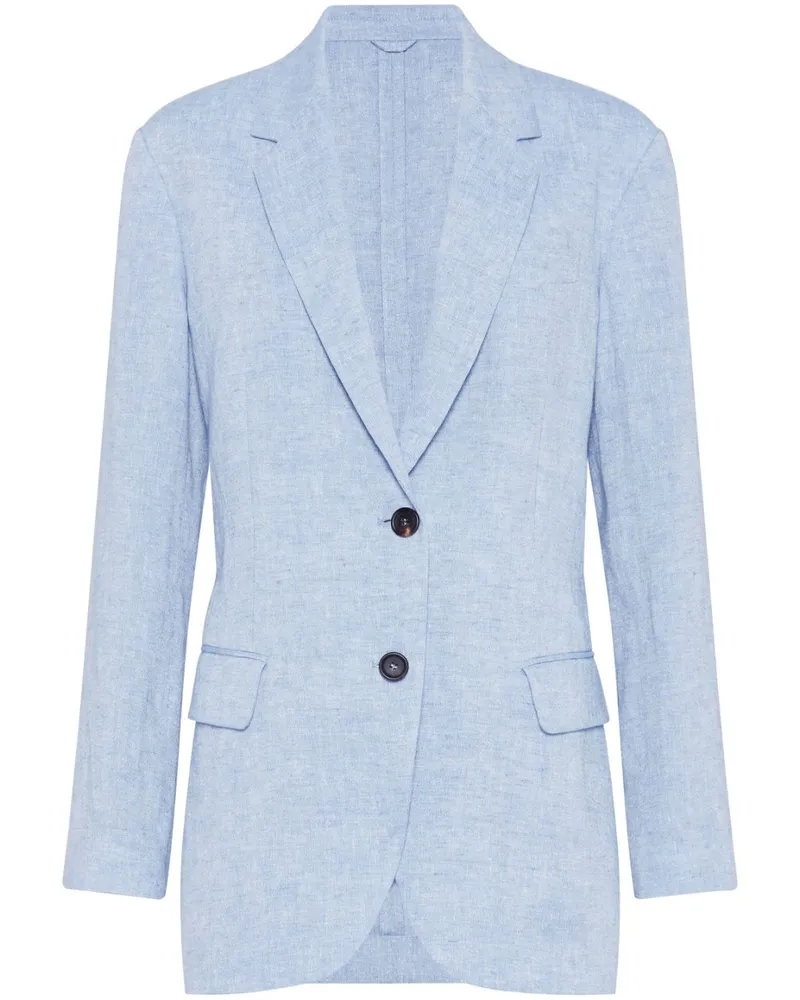 Brunello Cucinelli Blazer mit Monili-Verzierung - Blau Blau
